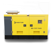 картинка Дизельный генератор Vektor AD-70Y-T400 в шумозащитном кожухе с АВР компании Нова Механика